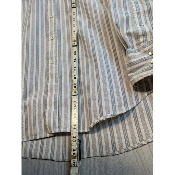 Vintage Flying R Ruddock Pearl Snap Western Shirt Men's 13 38 Extra Long Tail - Picture 6 of 7